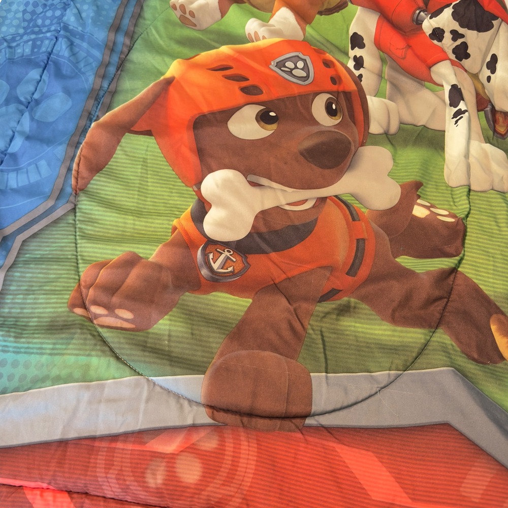 Paw Patrol Comforter Multi-Color Reversible Twin Bedding Chase Marshall Rubble